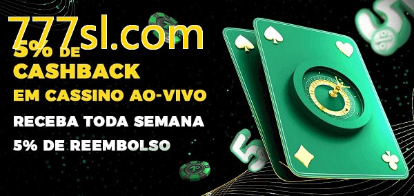 Promoções do cassino ao Vivo 777sl.com